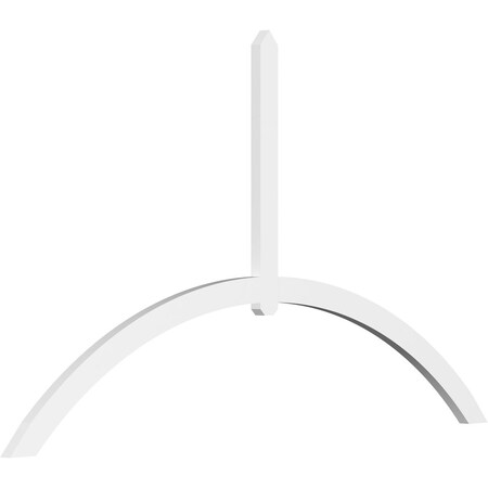 Ekena Millwork Archdale Architectural Grade PVC Gable Bracket, 108"W x 63"H x 2"D x 4"F, 14/12 Pitch GBP108X63X0204ARC00